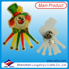 Joker Colorful Design PVC LED Badge Flash Lapel Pin